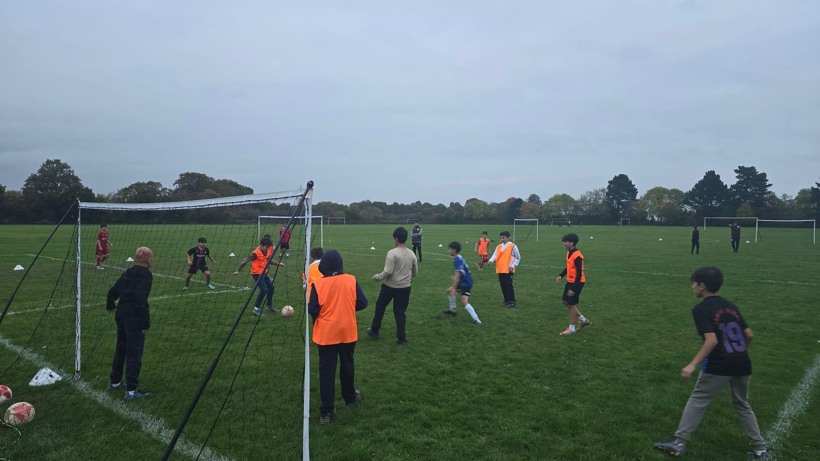 Young people at a CMN youth football session
